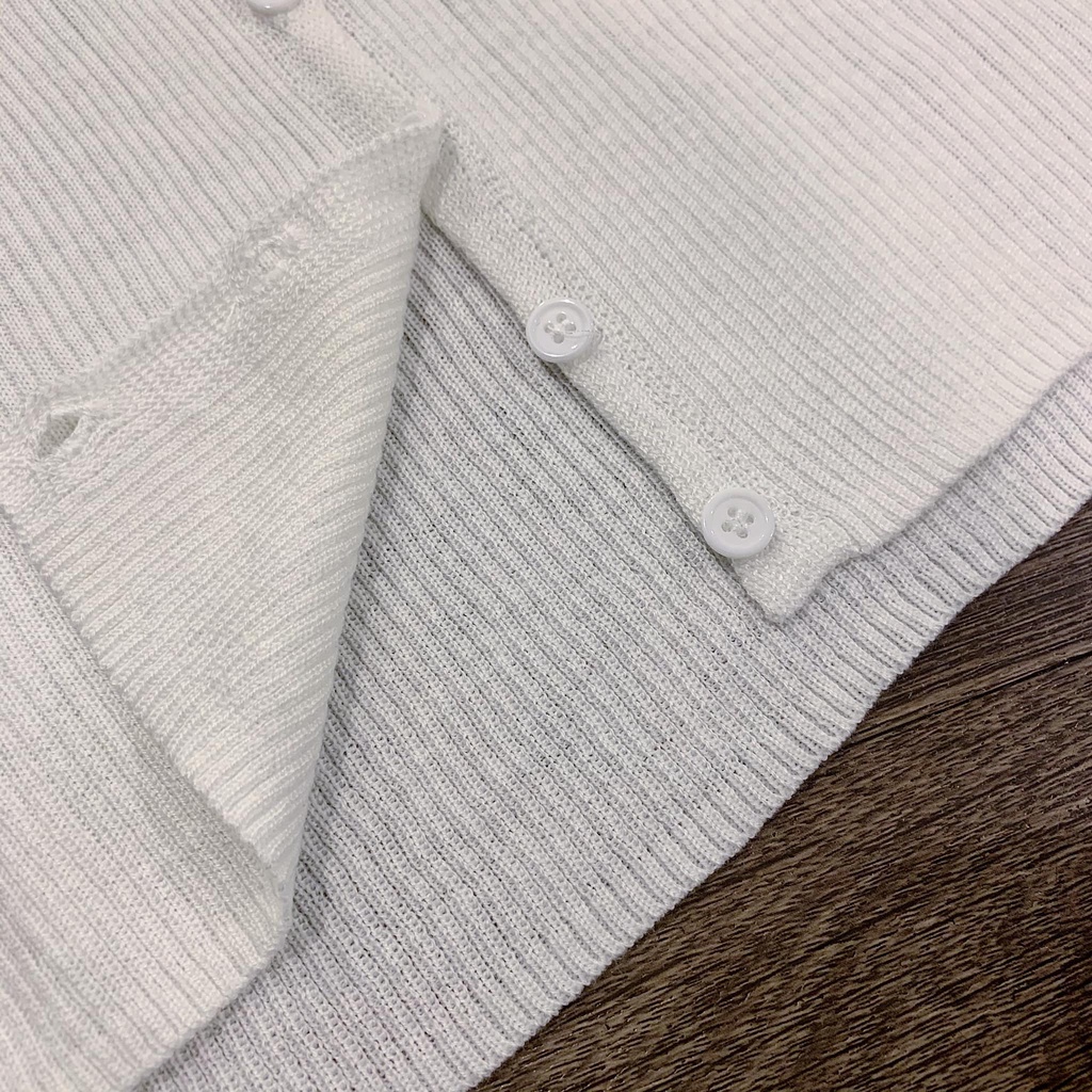 Áo cardigan tăm cổ tròn dài tay freesize-83A07