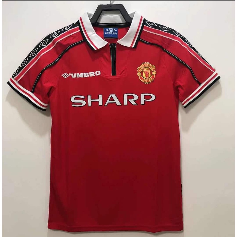 Áo Thun Bóng Đá Câu Lạc Bộ Manchester United 1998-99 Phong Cách retro Cho Nam