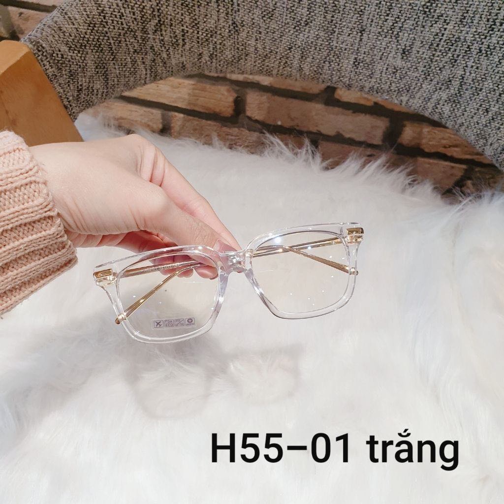 Gọng kính mắt vuông nam nữ TAMANHEYEWEAR càng kim loại ( nhận cắt mắt cận loạn theo yêu cầu )