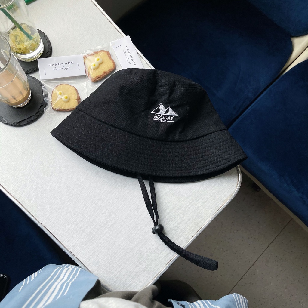 Mũ Bucket Chống Nắng / Gió Thêu Họa Tiết Phong Cách Nhật Bản Cổ Điển Thời Trang