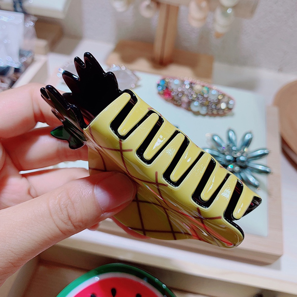 Kẹp Gắp Dưa Hấu/Cà Rốt/Trái Cây Hình Học Bằng Nhựa Thời Trang Sáng Tạo Dễ Phối Đồ