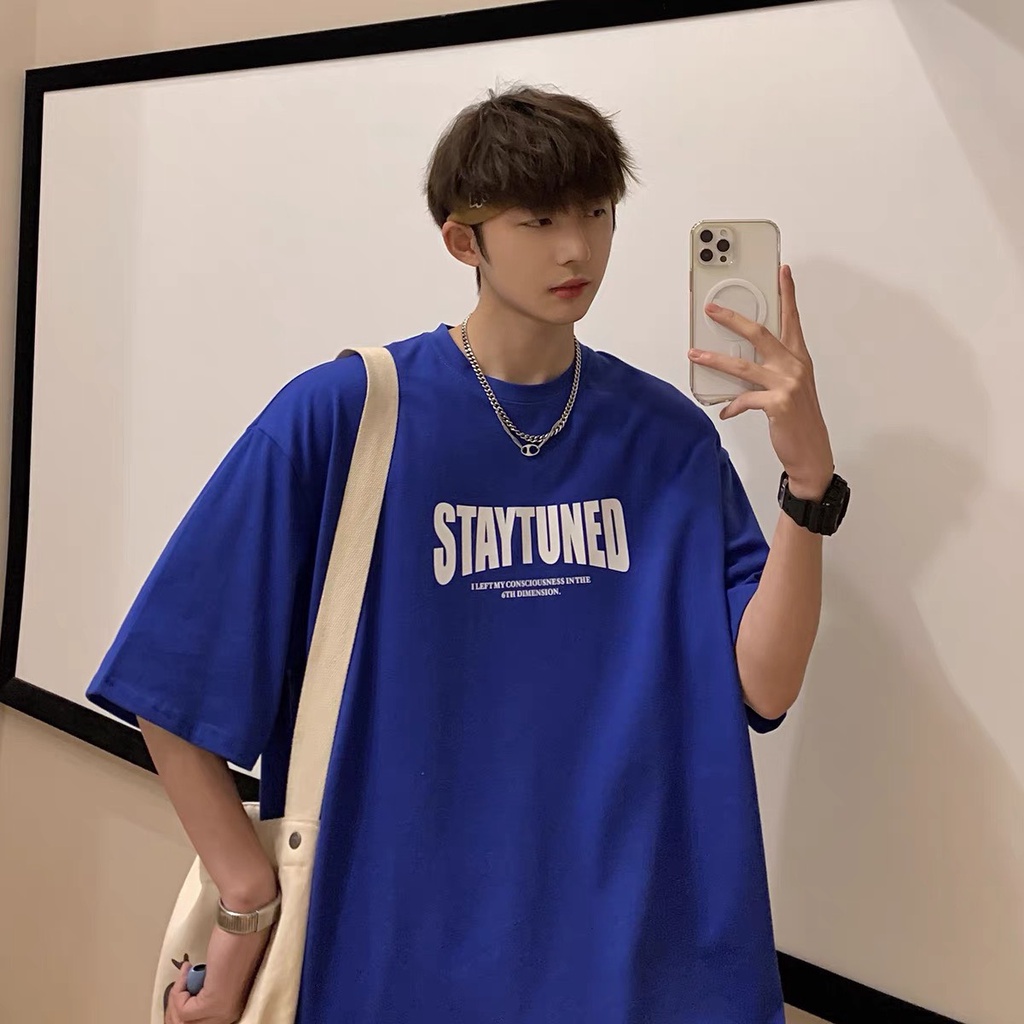 Áo phông tay lỡ form rộng unisex nam nữ phong cách AT509