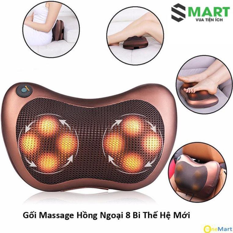 KIEN19 Gối Massage Hồng Ngoại 8 Bi Nâu Magic Pillow Nhật Bản Lựa Chọn Cho Sức Khỏe Của Bạn Gia Dụng Thông Minh S-mart