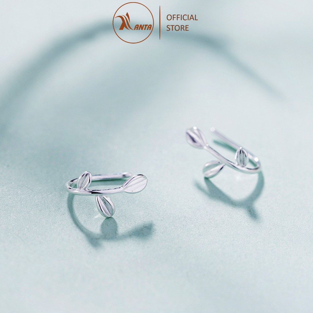 Bông tai bạc 925 kiểu dáng thiết kế ba lá cây nhỏ phong cách Hàn Quốc ANTA Jewelry - ATJ7043