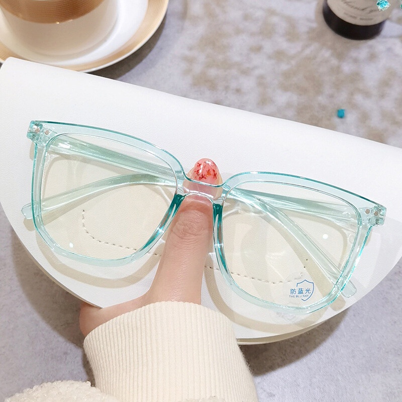Mắt Kính Thời Trang Hàn Quốc Chống Ánh Sáng Xanh Hình Đa Giác