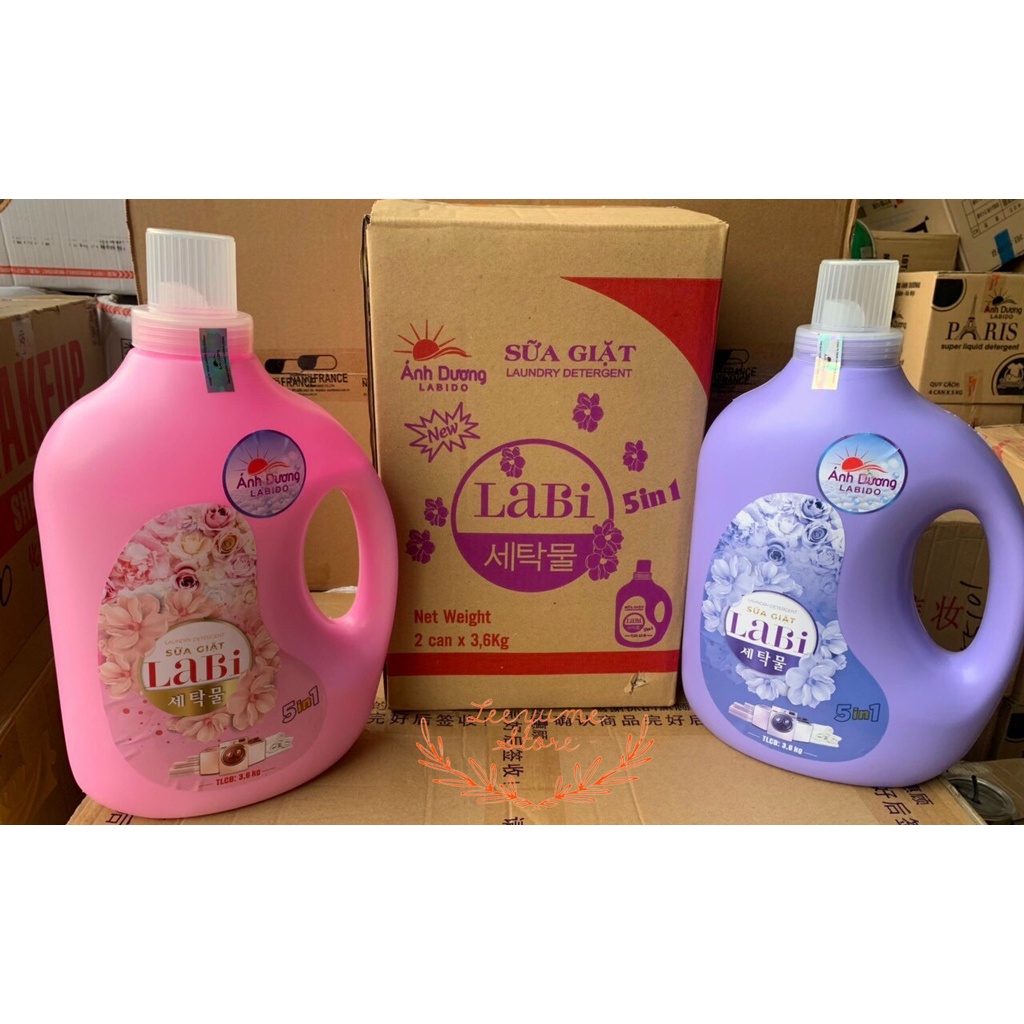NƯỚC GIẶT - SỮA GIẶT LABI CÔNG NGHỆ NHẬT BẢN - THƠM NGÁT & MỀM VẢI CAN 3,6L