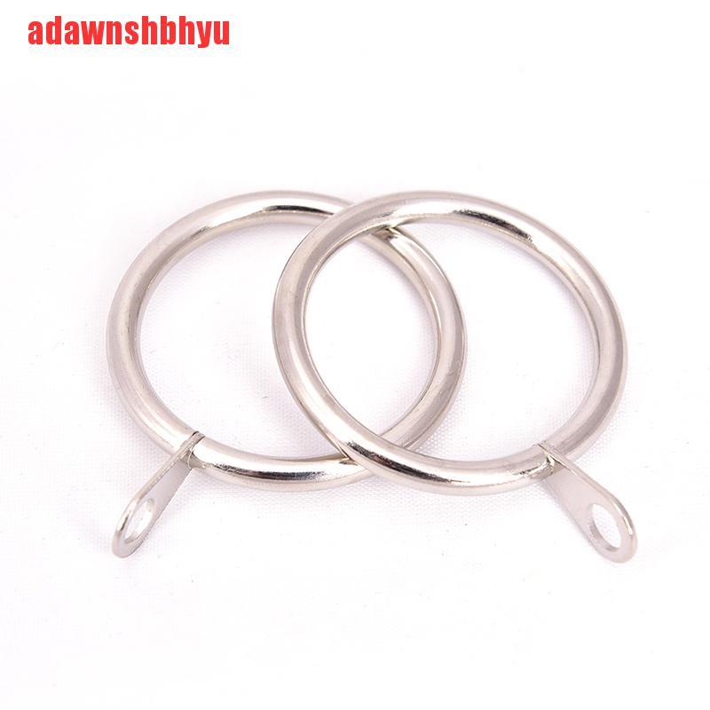 [adawnshbhyu]10pcs/lot Silver Shower Curtain Hooks 30mm Metal Hanging Ring Curtain Rod Clips
