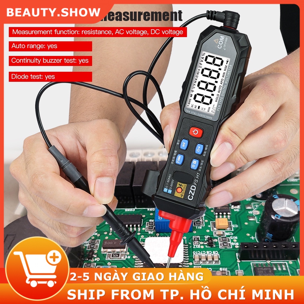 FSH1 Đồng hồ vạn năng kỹ thuật số Loại bút 600V AC DC Đồng hồ đo điện trở điện áp DC