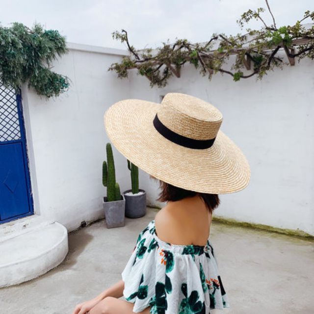 Mũ vành rộng gaucho tự nhiên siêu đẹp