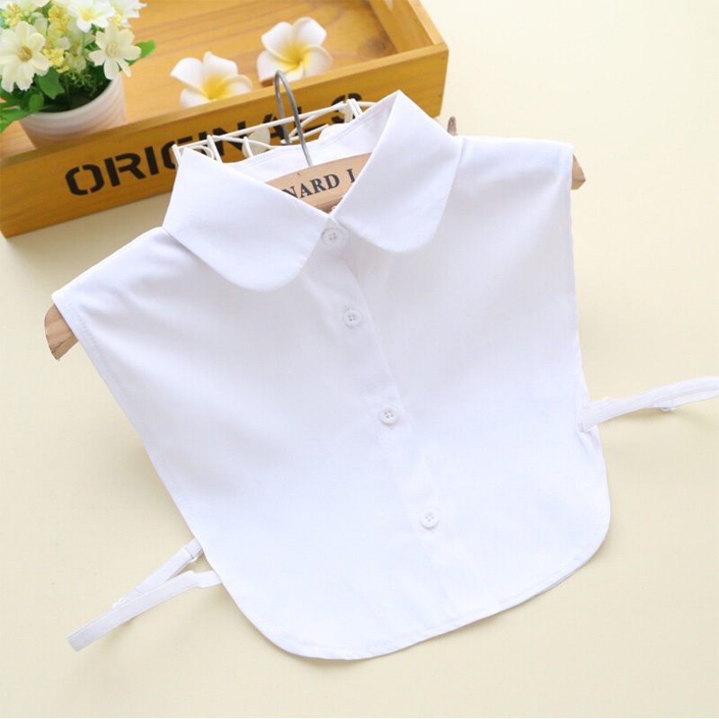 Cổ áo sơ mi giả màu trắng đen phong cách cổ điển thời trang cho nữ