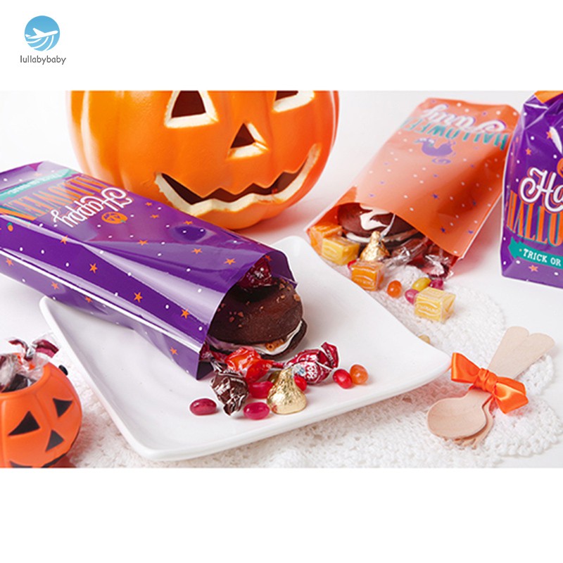 10pcs Halloween Candy Bags Cute Gift Bag Trick or Treat Gift Pumpkin Candy Bags Halloween Party Decoration Supplies