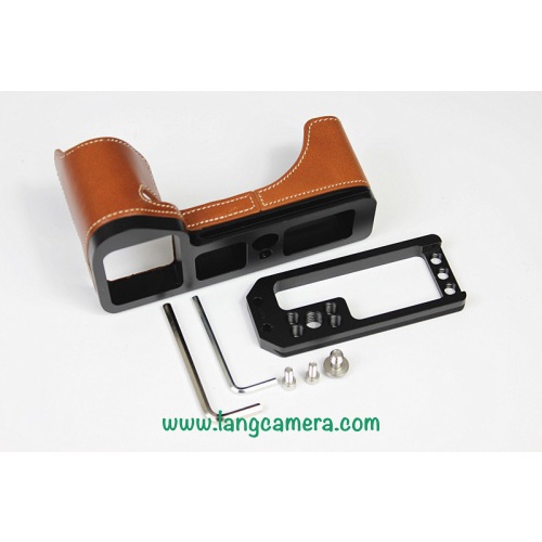 Bao Da kiêm L-Plate cho Sony A7m3, A7r3, A7r4 (da thật)