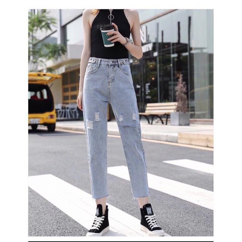Quần bò baggy nữ quần jean baggy nữ quần jeans nữ lưng cao cạp cao quần nữ đẹp 3 size S M L hot 2022 | BigBuy360 - bigbuy360.vn