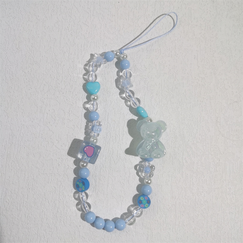 Dây Đeo Điện Thoại Bằng Acrylic Chống Thất Lạc Hình Gấu Dễ Thương Cho Charm L46-1 L46-2 L46-3