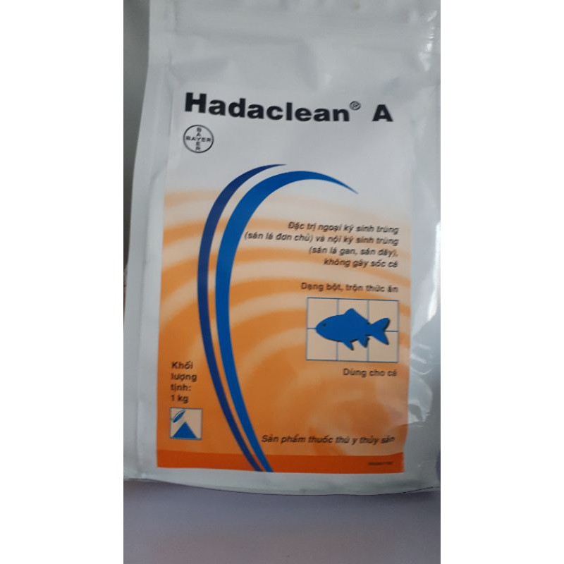 Hadaclean A túi 1kg xổ nội, ngoại ký sinh trùng trên động vật thủy sản