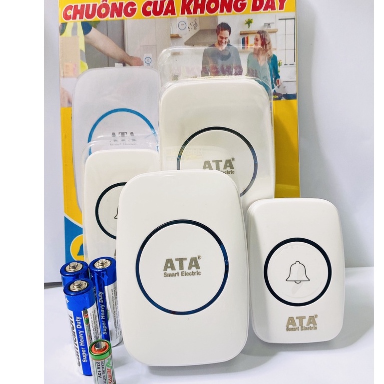 CHUÔNG CỬA KHÔNG DÂY DÙNG PIN ATA .Hàng Chính Hãng BH12 tháng
