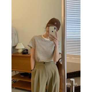 Áo thun tăm gân kẻ 52202 CHERRY COCO