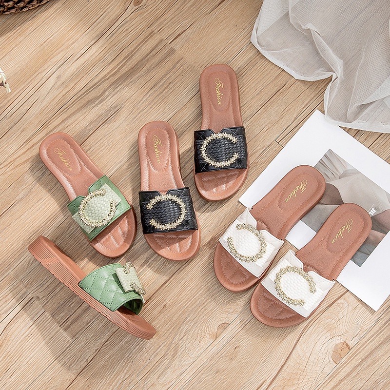 Dép Quai Ngang Đế Dày Thời Trang Mùa Hè Phong Cách Mới Cho Nữ