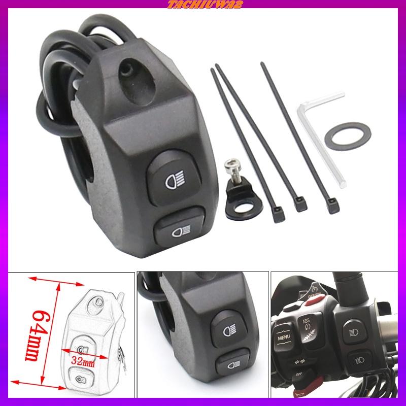 Rơ Le Công Tắc Đèn Sương Mù Thông Minh Tachiuwa2 Cho BMW R1200GS R1250GS Adventure Màu Đen