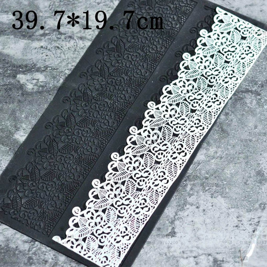 Khuôn silicone hoạ tiết ren hoa làm kẹo đường trang trí bánh
