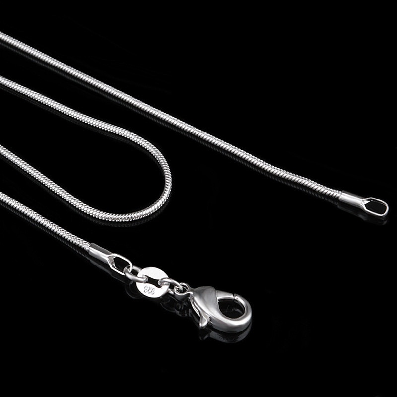 Vòng cổ Mạ Bạc 925 1mm 16 &quot;18&quot; Thời Trang