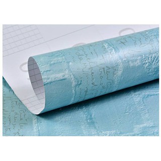 5m vuông Giấy dán tường khổ 45cm có sẵn keo giả gạch xanh
