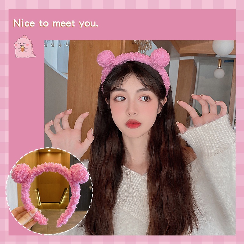 Băng Đô Cài Tóc Vải Cotton Hình Thú Dễ Thương Thời Trang Thu Đông Hàn Quốc 2022