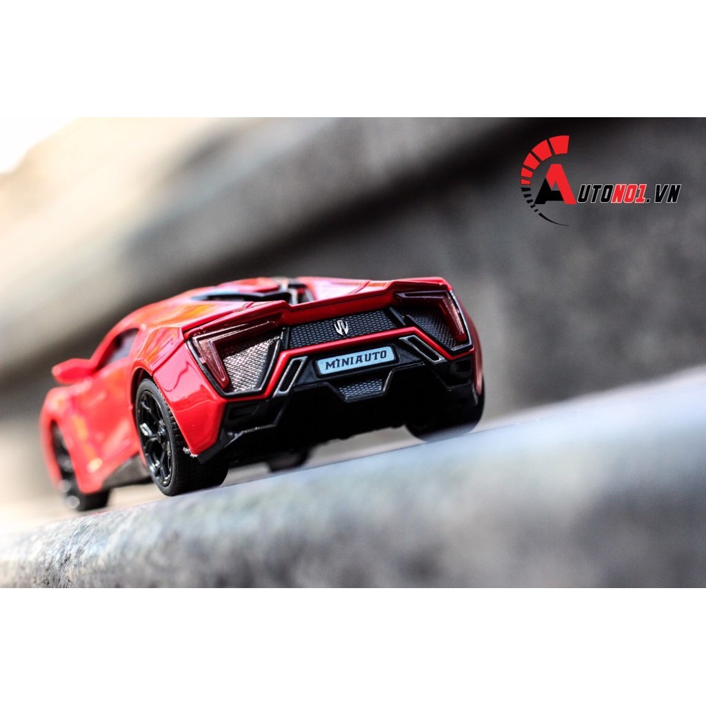 MÔ HÌNH XE LYKAN HYPERSPORT FAST AND FURIOUS 7 RED 1:32 KHÔNG HỘP MINI AUTO 1418