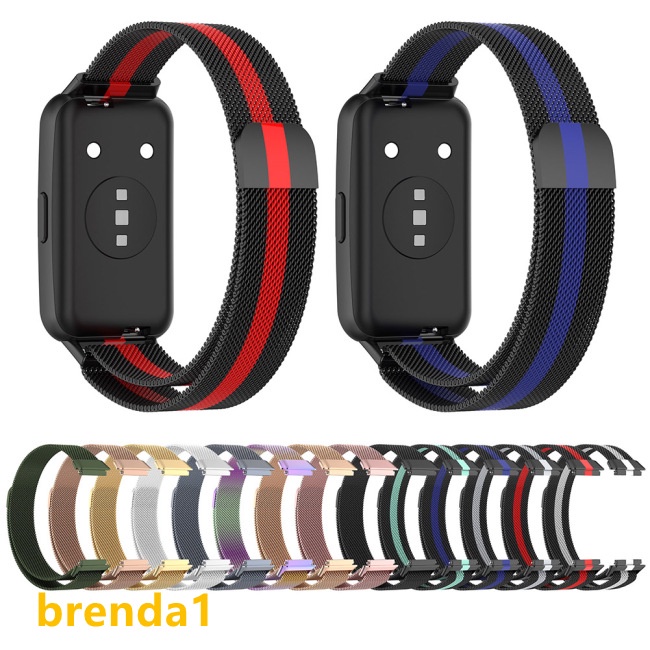 Dây Đồng Hồ Đeo Tay Nam Châm Dạng Lưới Inox Milanaise 21cm Tương Thích Với Huawei Band 7