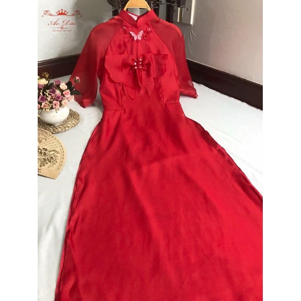 🥰 siêu phẩm  áo dài cách tân 4 tà đẹp nhẹ nhàng hàng cao cấp thiết kế đẹp nơ nổi bật