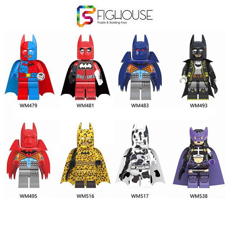 Xếp Hình Minifigures Siêu Anh Hùng Batman Với Các Trang Phục Độc Đáo - Đồ Chơi Lắp Ráp non-lego WM6027 [C9]