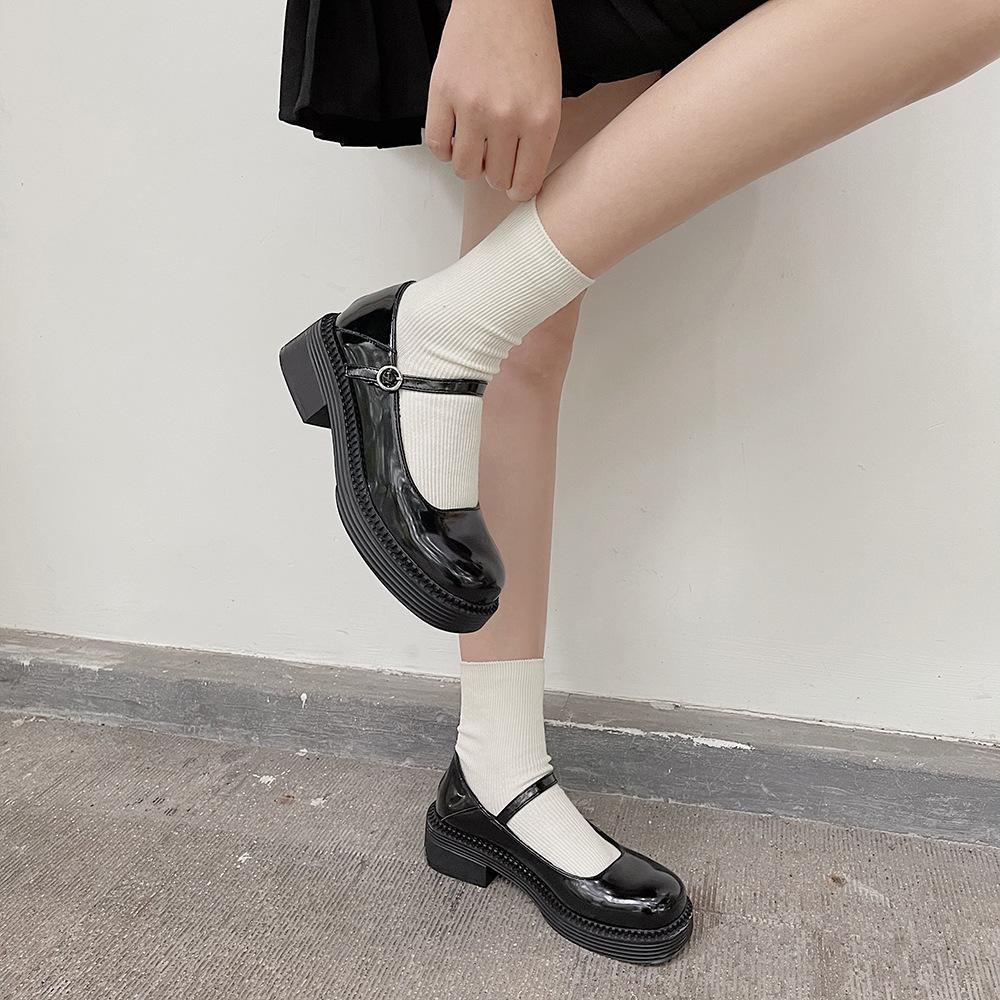 Giày cao gót Mary Jane Giày Cao Gót Thiết Kế Phong Cách Lolita Nhật Bản Thời Trang Xuân Thu