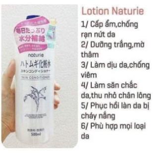 Nước Hoa Hồng Gạo Dưỡng Ẩm NATURIE Nhật Bản 500ML - Ads.cosmetics