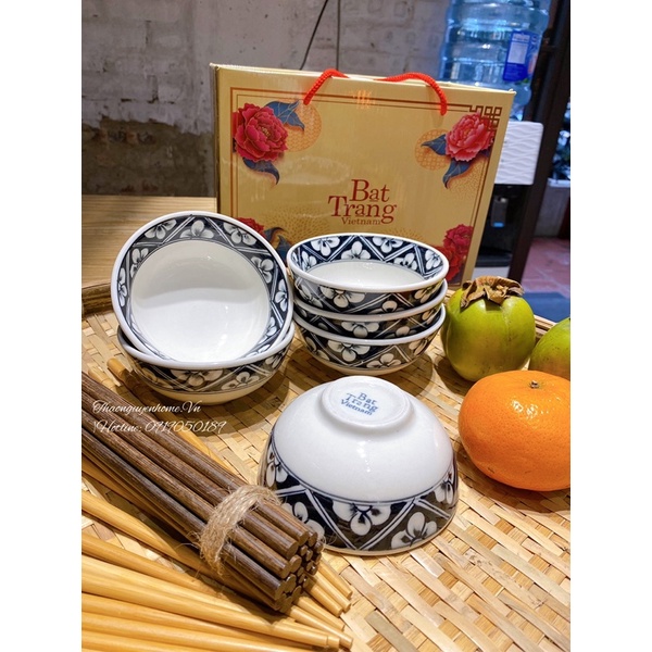 Bát ăn cơm men sữa Bát Tràng dầy đẹp