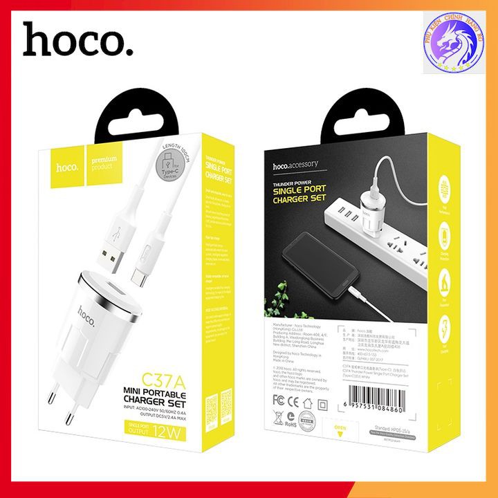 Cóc sạc Hoco C37A sạc nhanh 2.4A