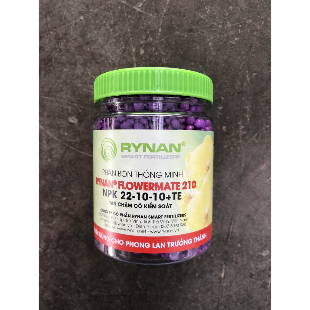 Combo 2 lọ phân tan chậm thông minh Rynan dành cho hoa lan trưởng thành và hoa lan ra hoa 150g