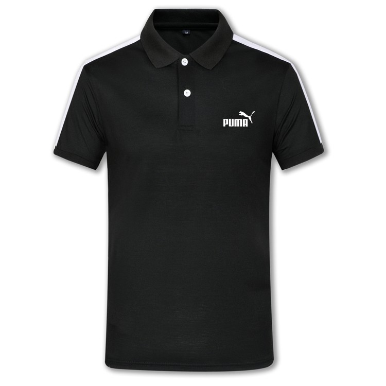 áo polo Tay Ngắn Màu Trơn Thoáng Khí In Logo Puma Thời Trang Mùa Hè Cho Nam Size S-3XL