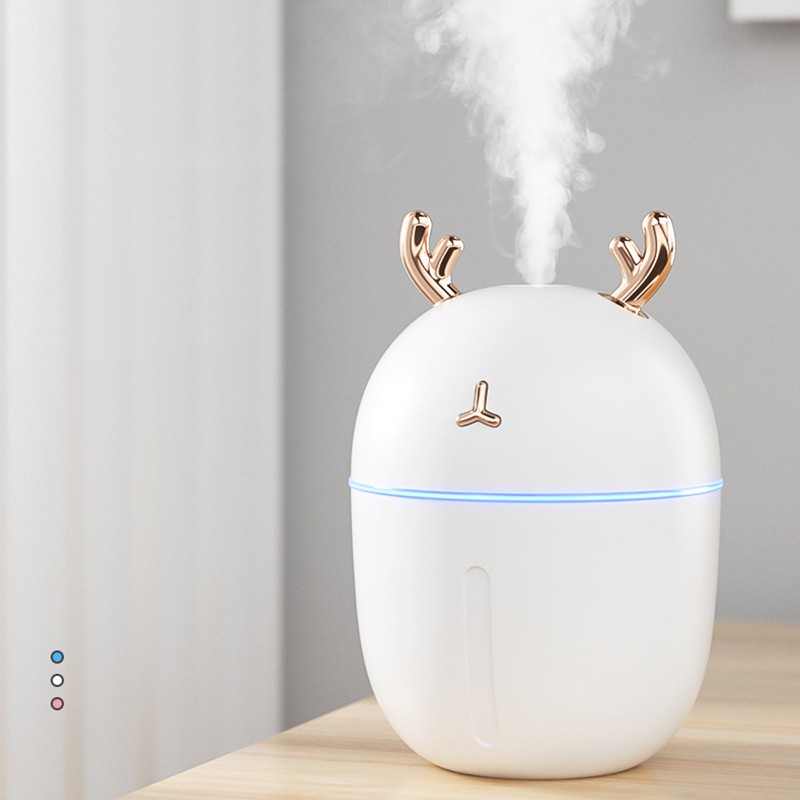 Fnelse Máy Phun Sương Tạo Ẩm Mini 300ML Có Đèn LED