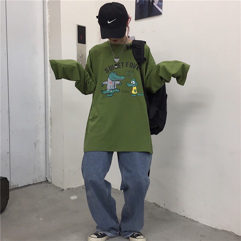 Áo thun tay dài nam nữ 💥FREESHIP💥 Áo tay dài khủng long dáng rộng cực chất  [ao thun] | BigBuy360 - bigbuy360.vn