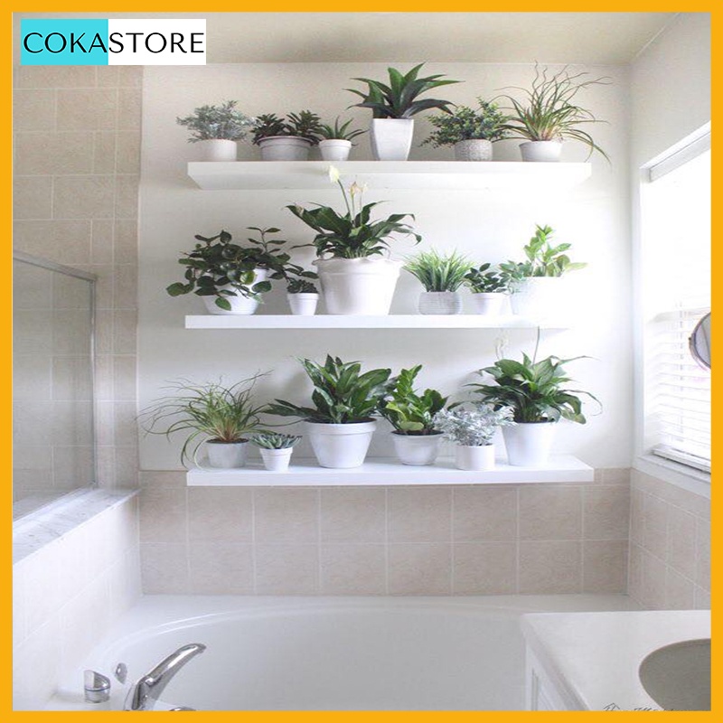 Kệ Gỗ Trang Trí Treo Tường Thanh Ngang Bề Rộng 15cm, Gỗ Dày 2,5cm Chống Ẩm Kết Cấu Không Giá Đỡ - KT004 - Kèm Phụ Kiện