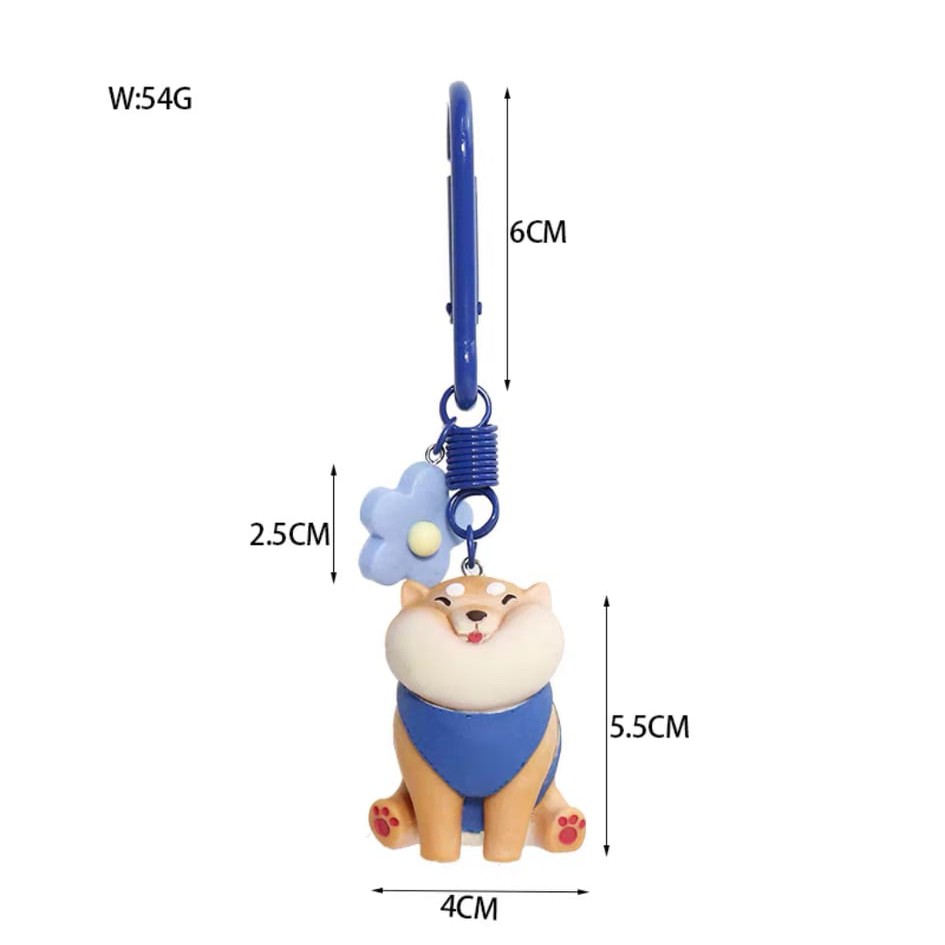 Móc khóa cute, móc chìa khóa cute hình chó shiba phong cách hàn quốc giá rẻ