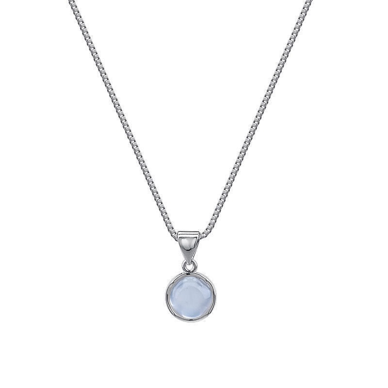 Vòng cổ Mặt Trái Tim Đính Đá Opal Nhân Tạo Thời Trang