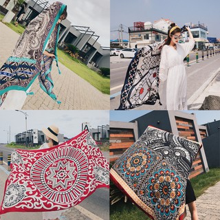 Khăn choàng boho đi biển, du lịch phong cách Hàn Quốc