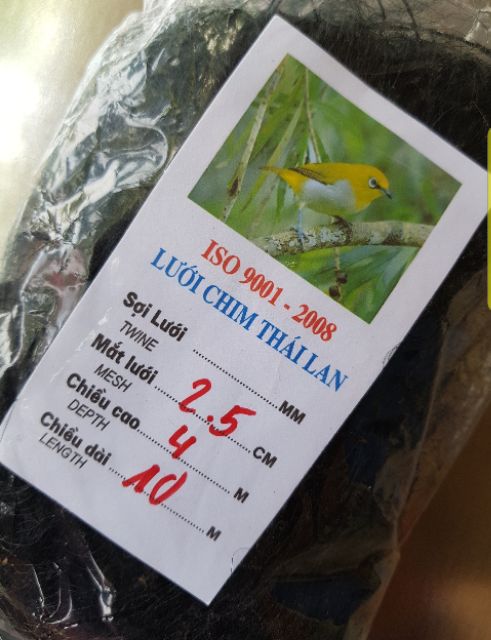 Lưới bẫy chim khuyên, sâu dài 10m