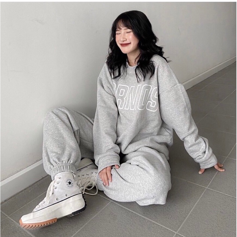 Bộ quần áo nỉ Cosmos mặc thu đông @mit.storee ( 3 màu Đen , Xám, Be ) | BigBuy360 - bigbuy360.vn