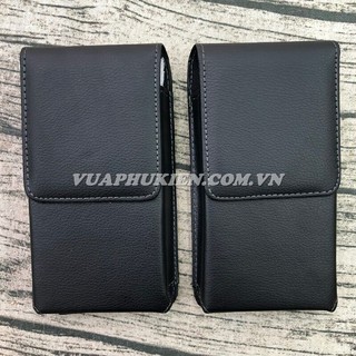 Bao da đeo thắt lưng, đeo hông, dựng đứng cho các dòng điện thoại 4.5 inch, 5.0 inch, 5.5 inch, 6.0 inch - Màu Đen