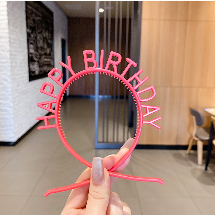 Cài Tóc Chữ Happy Birthday Xinh Xắn Nhiều Màu Sắc Tùy Chọn Cho Nữ