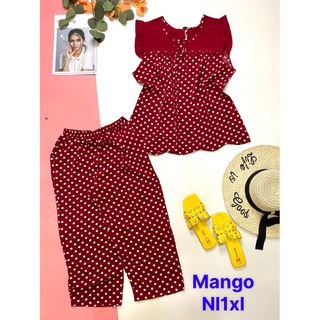 Đồ bộ bigsize quần 9 tấc vải lụa mango mặc nhà mềm mát