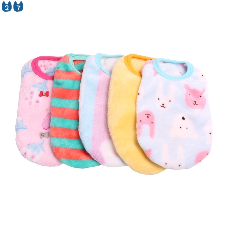 Áo Sweater Không Tay Vải Nhung Mềm Mại Kẻ Sọc Dễ Thương Dành Cho Thú Cưng 27 Thú Cưng