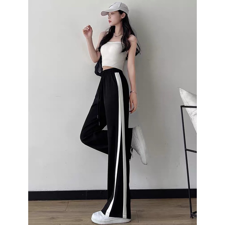 Quần Ống Rộng Dây Rút 2 Sọc Polyeste Thể Thao Basic 𝘽𝙮.𝘾𝙖𝙢𝙘𝙖𝙢